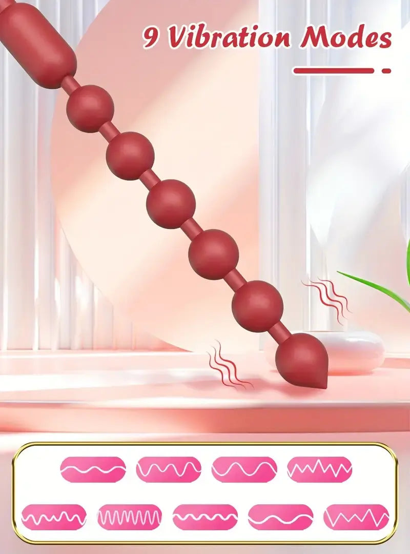 Anal Vibrator Anal Beads Balls Butt Plug Soft Silicone Vibrating Anal Beads