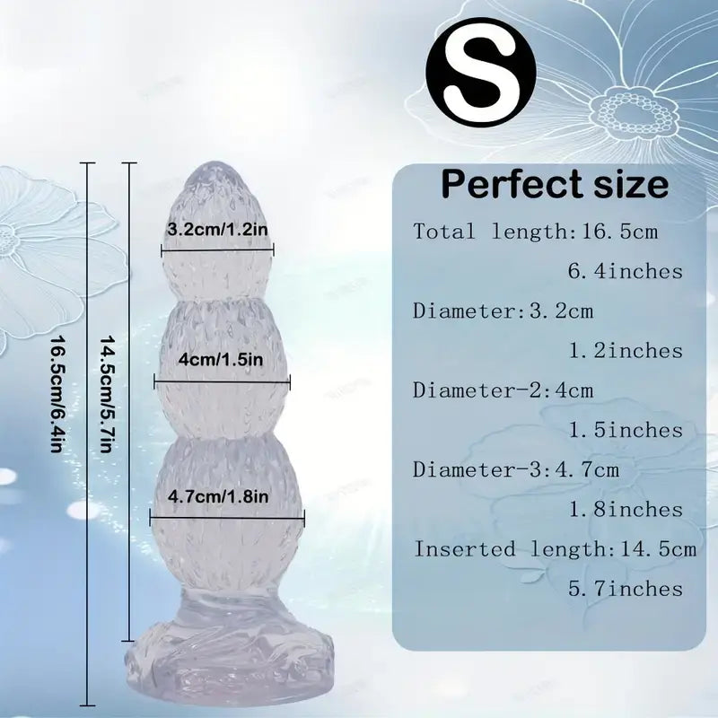 Transparent Color Heterosexual Male Anal Plug Anal Sex Toy