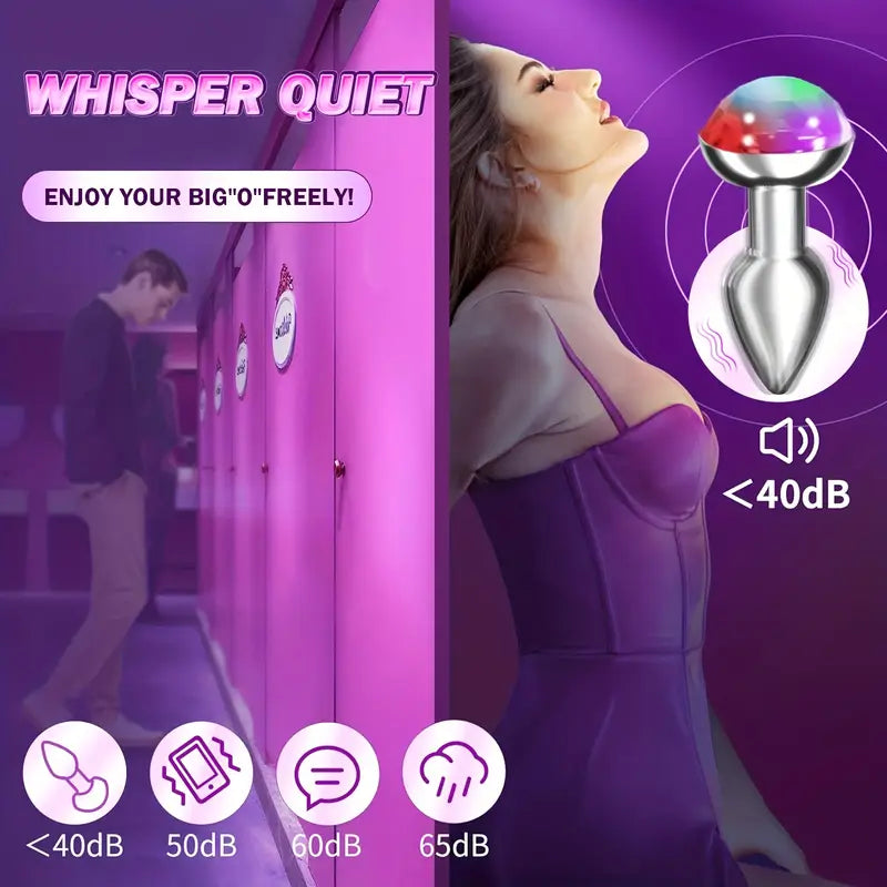 Voice-Controlled Luminous LED Anal Plug Vibrator Prostate Massager