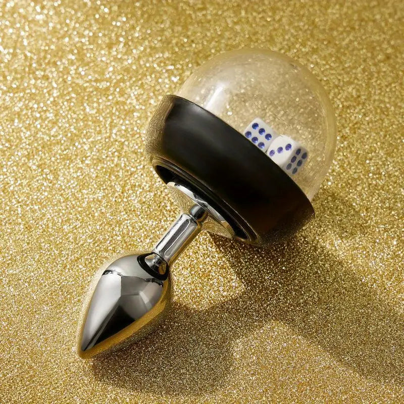 Unisex Dices Design Metal Butt Plug BDSM Games Flirting Adult Toy