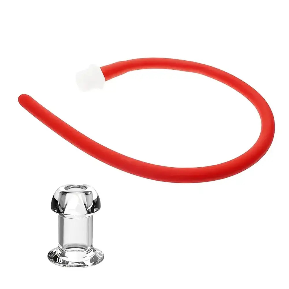 2pcs/Set Butt Plug Silicone Enema Irrigator Soft Bendable Anal Plug