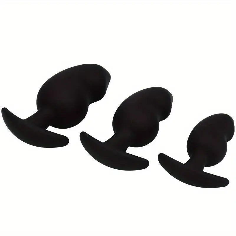 3pcs Set Silicone Massager Rear Court Pull Beads Fit Out Anal Plug