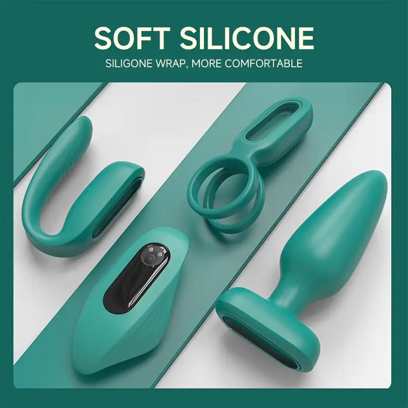 Couple-Vibrating Penis Ring Anal Plug Wearable Vibrator G Spot Vibrator