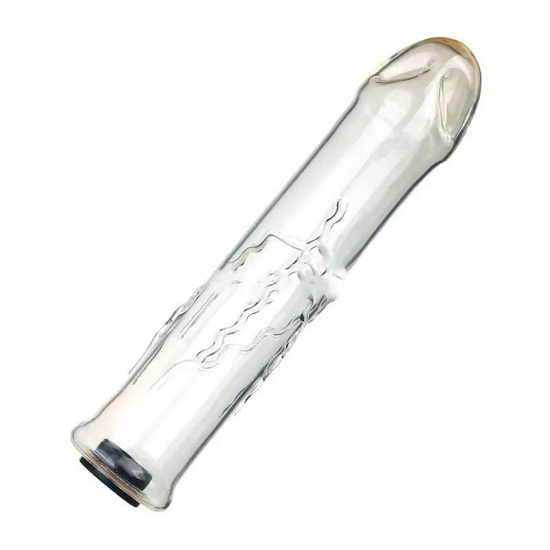 Hollow Transparent Peeping Tube Simulated Glass Dildo Flirting Adult Toy