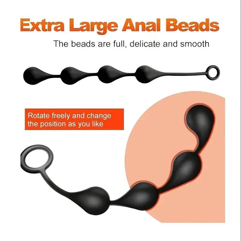 Silicone Anal Beads Ass Plug Flexible Anal Plug Anal Trainer Anal Chain