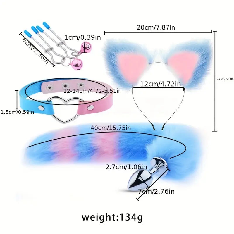 Fox Tail Butt Plug Erotic Toy For Women Men Beginners Adult Couples