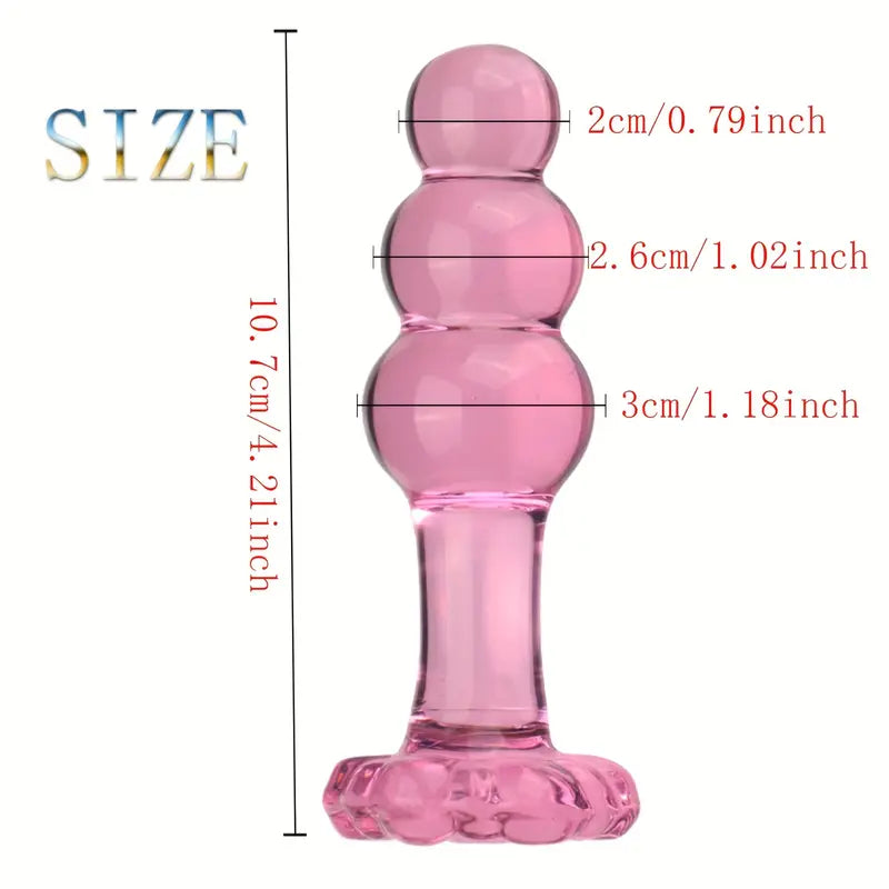 Glass Anal Plug Mini Crystal Ball Butt Sex Pleasure Wand Adult Sex Toy