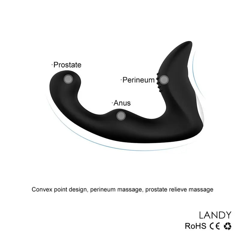Silicone Prostate Massager 10 Speed Silent Anal Point Vibrator Sex Toy