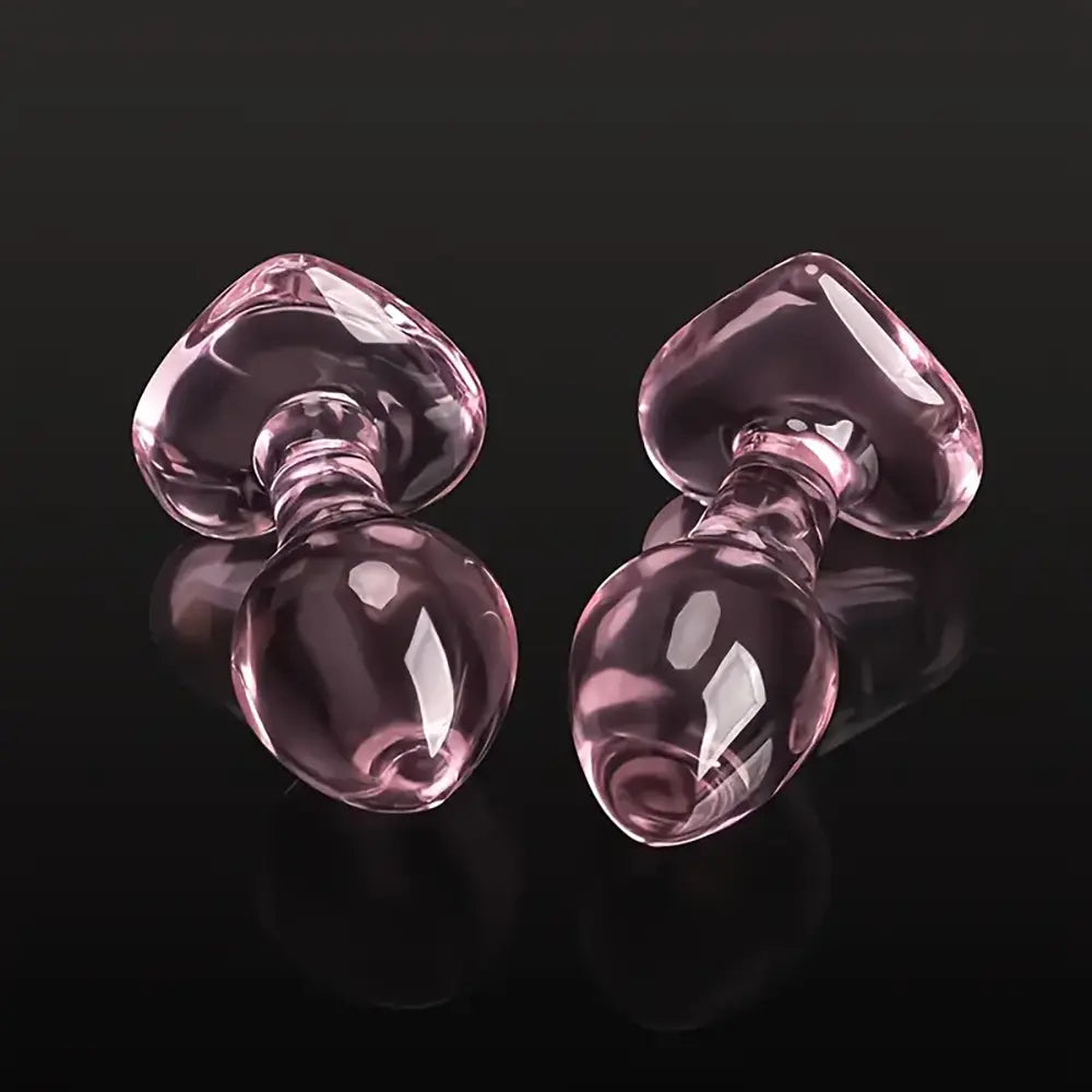 Crystal Mushroom Shape Butt Plug Glass Massage Bum Plug Sex Toy