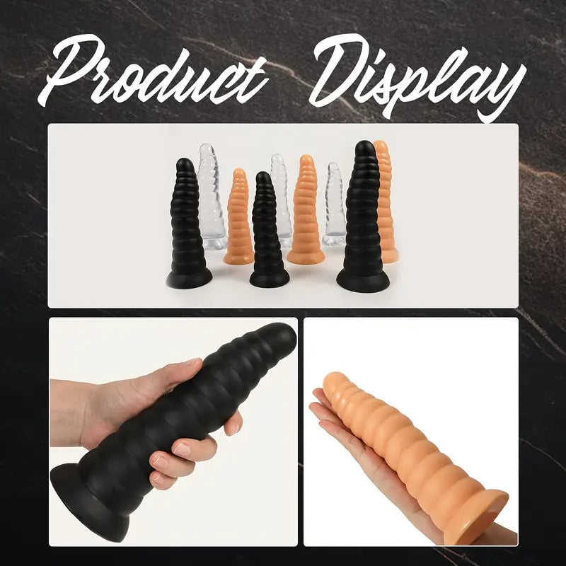 Super Large Anal Plug With Suction Cup PVC Soft Flexible Anal Toy