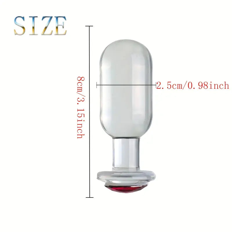 Crystal Glass Anal Plug With Luxury Jewelry Butt Plug Fetish Anus Stimulation