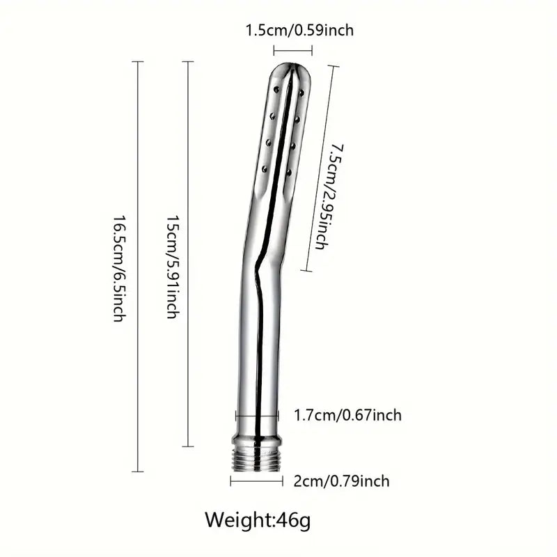 Metal Handheld Showerhead Enema Douche 17-Hole Water Flow Floor Mount