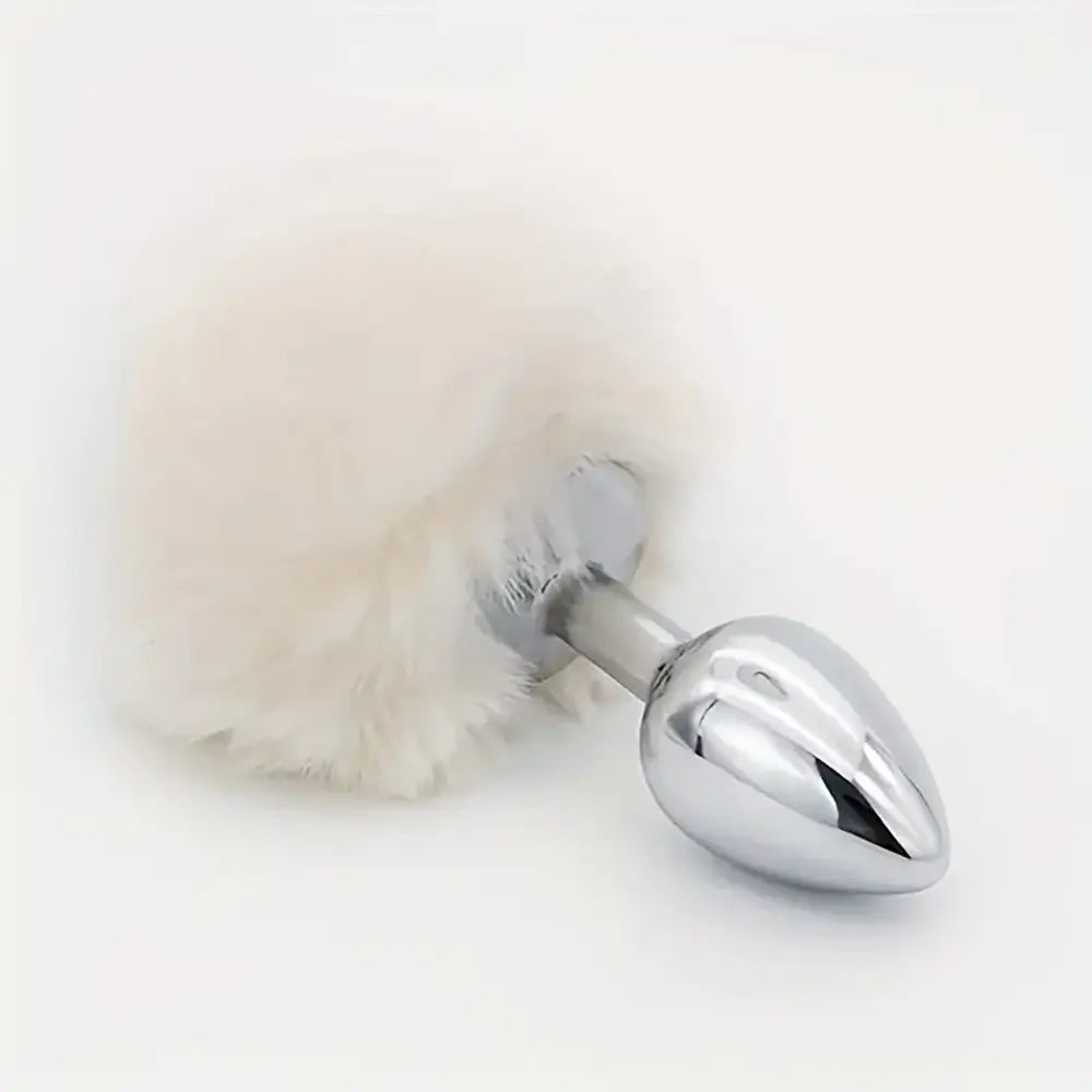 Rabbit Tail Small Butt Plug Bunny Tail Metal Anal Plug Sex Toy Fun Roleplay