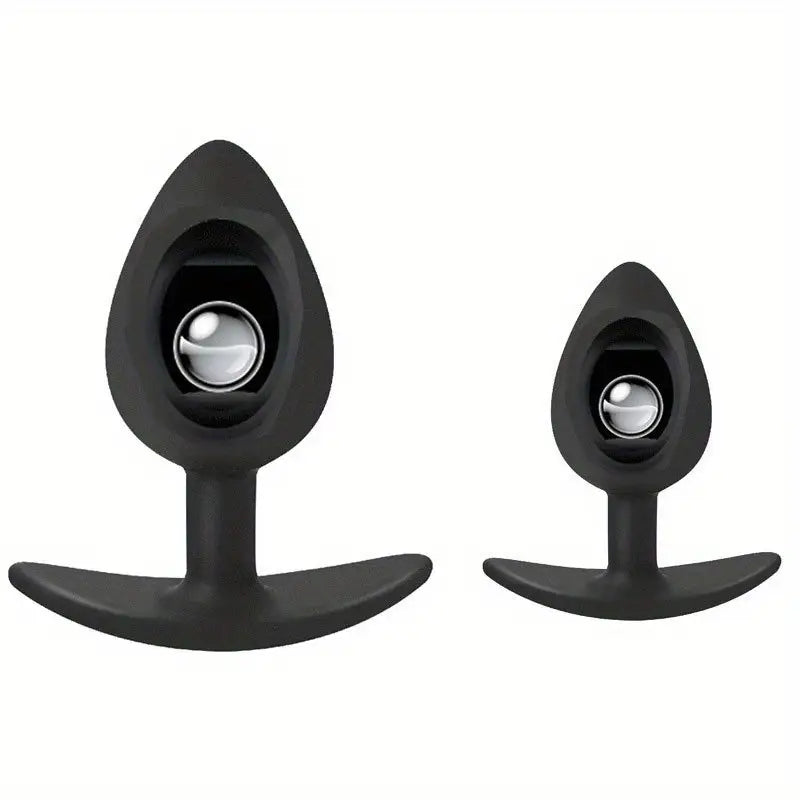 Silicone Ball-Shaped Soft Hand-Washable Smooth Black Anal Plug