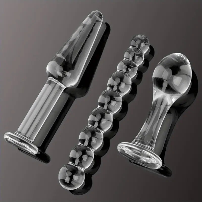 Glass Anal Expander Massager Couples Intimate Sex Toy Anal Beads Sex