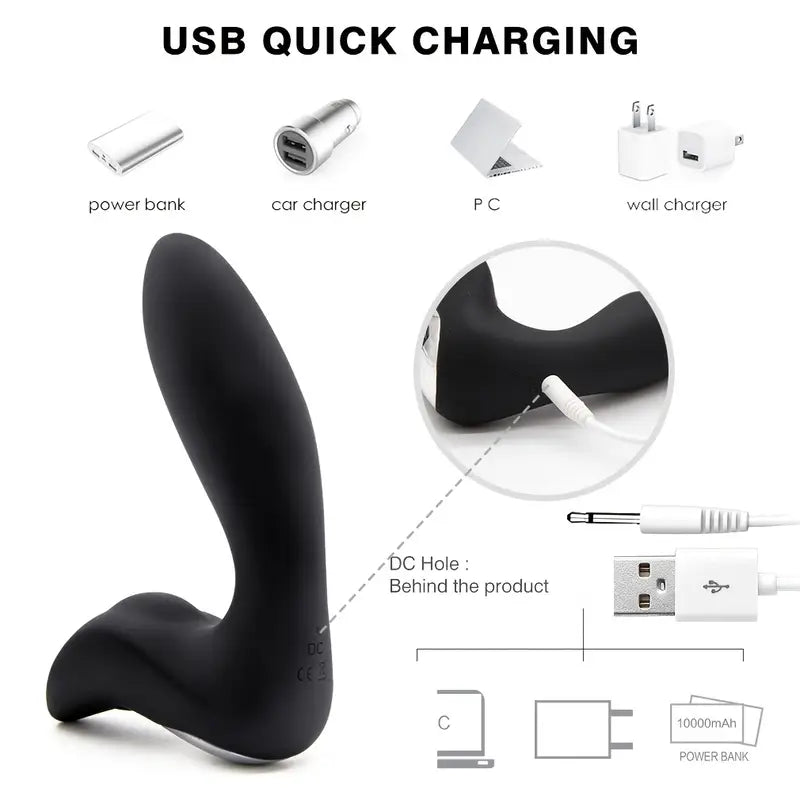 10 Vibration Modes Unisex Couple Prostate Massager G-Spot Stimulator