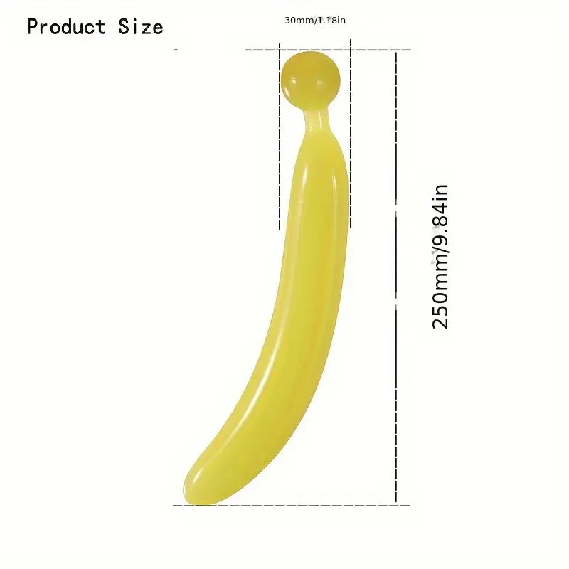 Fruit-Inspired Hidden Butt Plug Decorative PVC Anal Toy in Bright Yellow