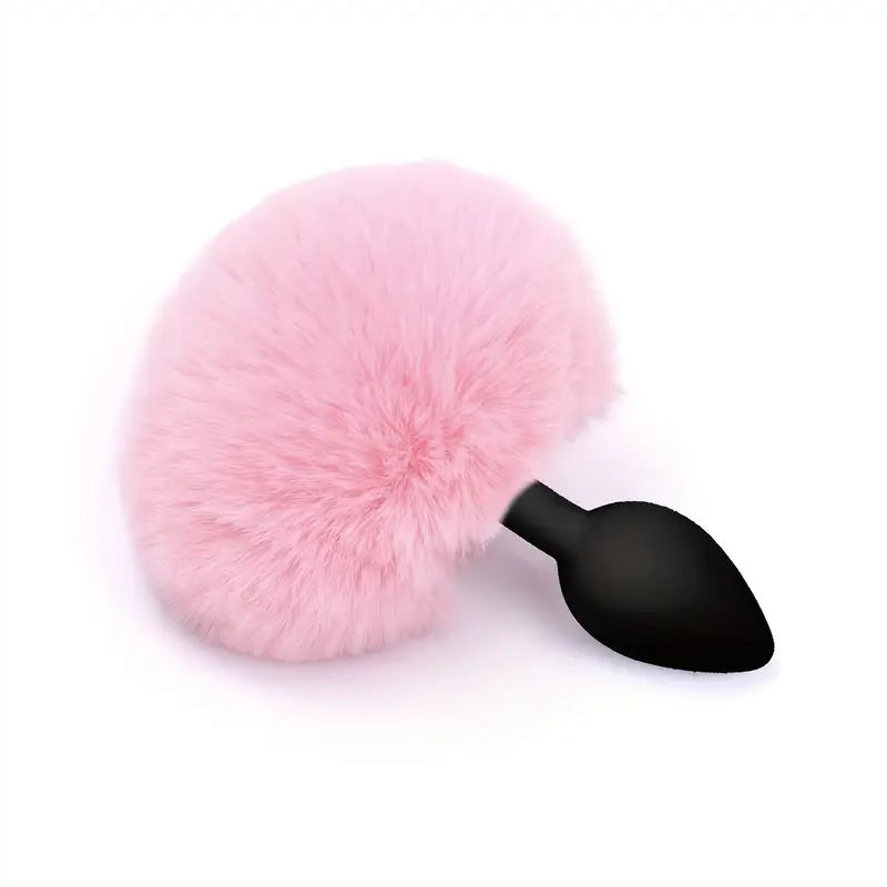 Rabbit Tail Design Three Sizes Five Colors Waterproof Butt Plug For Adults