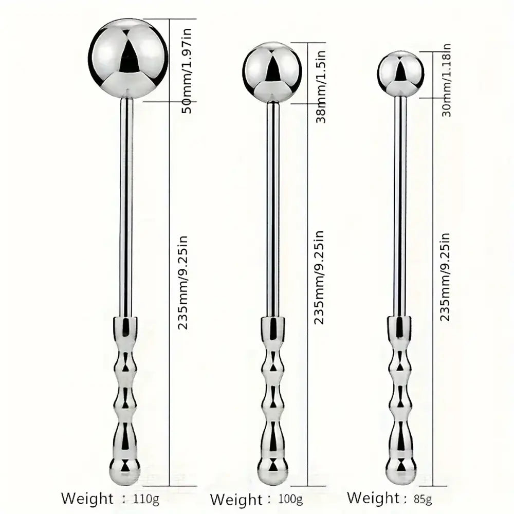 Stainless Steel Handheld Anal Expansion Training Sex Toy For Adults