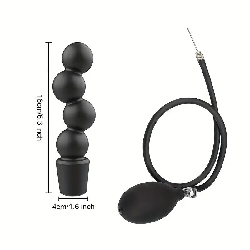 Inflatable Anal Plug Silicone Anal Beads Separate Pump Sex Toy For Men