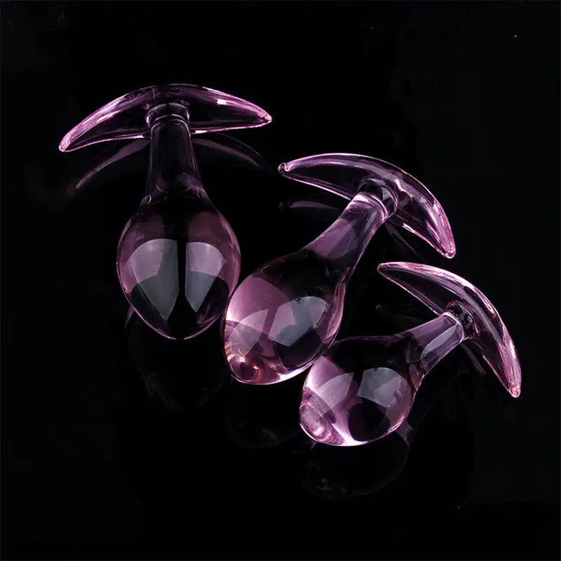 Crystal Glass Anal Plug Adult Erotic Toy Prostate Massage Anal Trainer