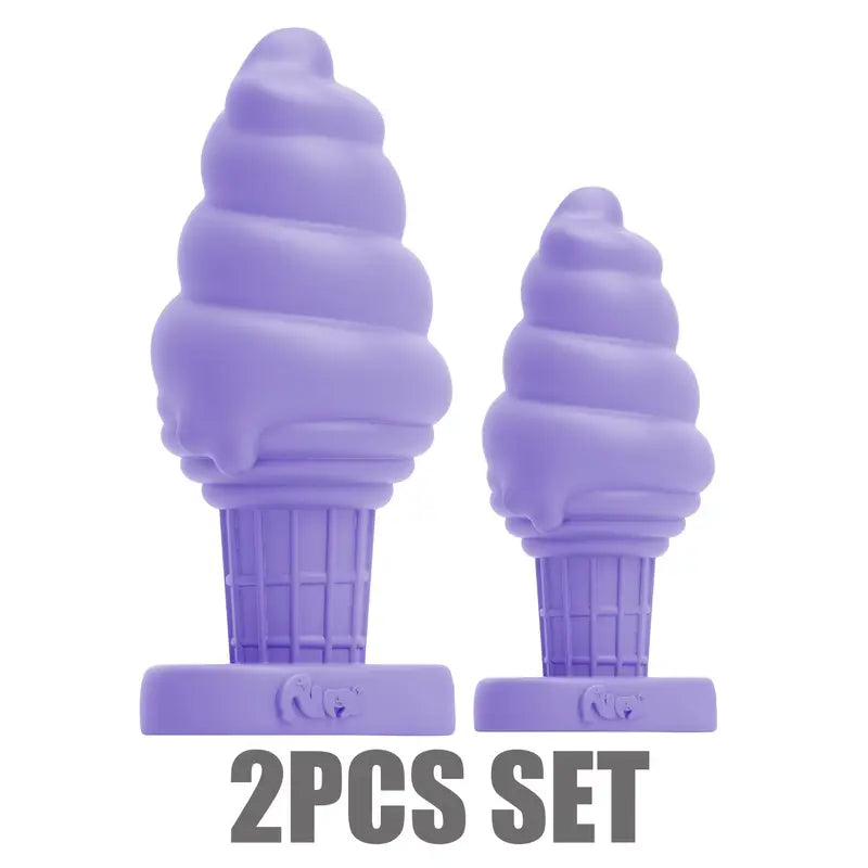 Ice Cream Silicone Butt Plug Soft Anal Sex Toy For Love Masturbation Sex