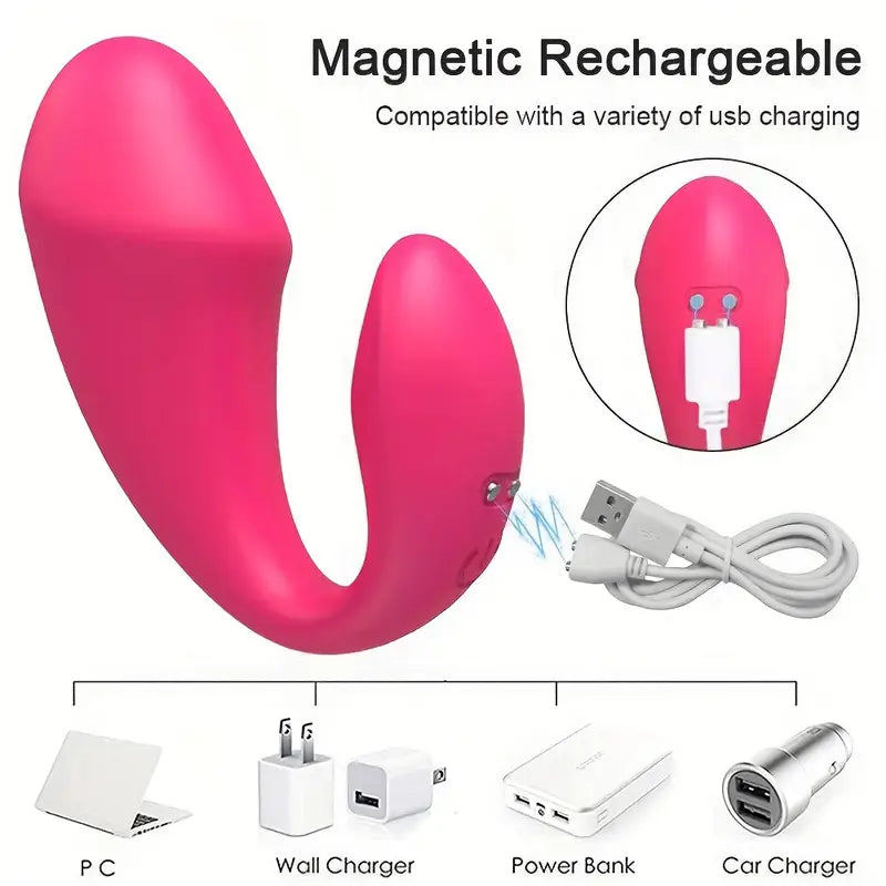 Wearable Bullet Vibrator Dual Motors Panty Vagina Stimulator Butt Plug Dildo