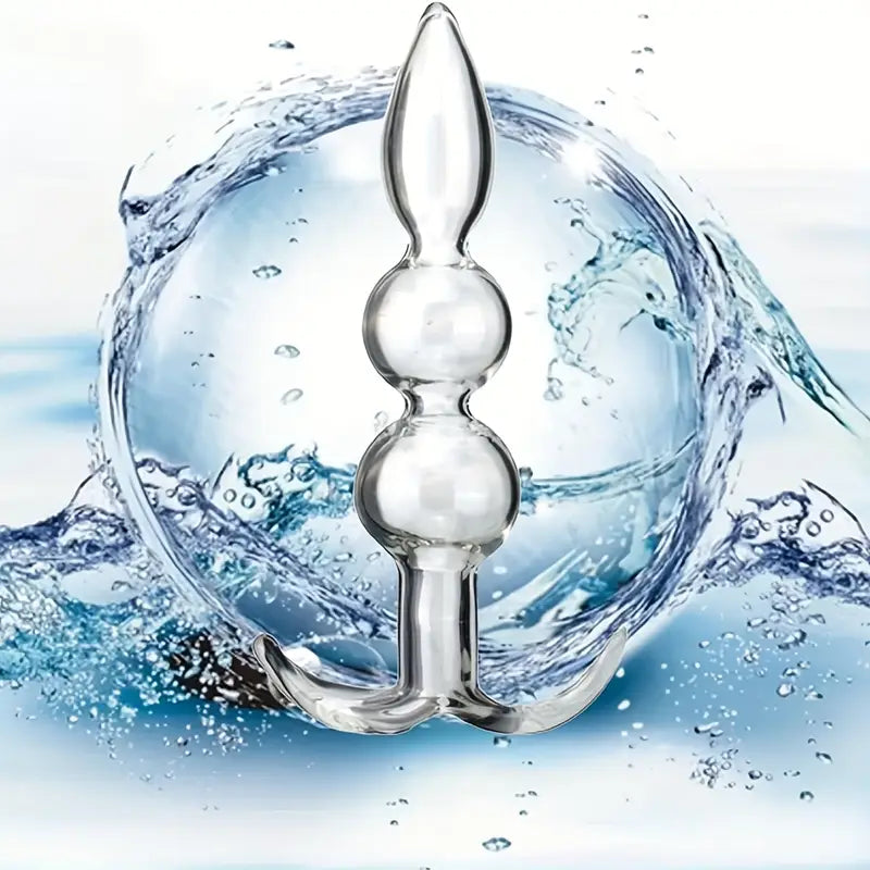 Crystal Glass Anal Plug Clear Hollow Anal Plug Prostate Anus Dilator