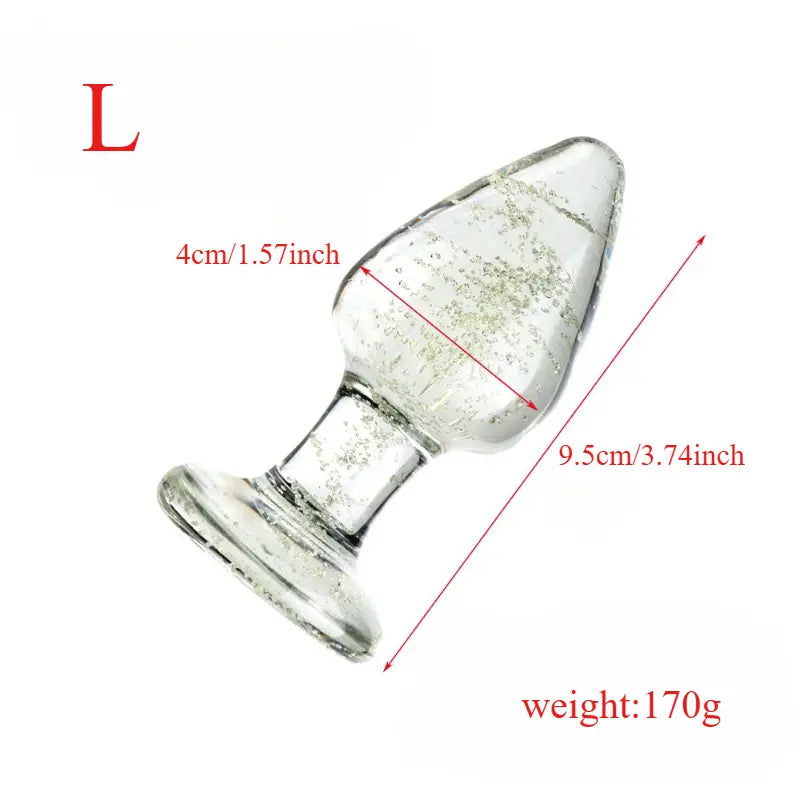 Smooth Solid Luminous Glass Anal Plug Adult Sex Toy For Female