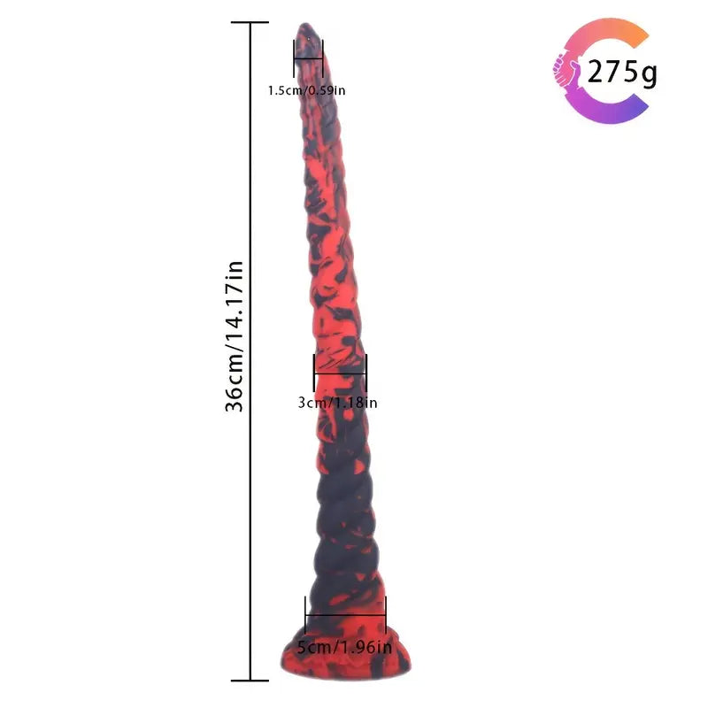Realistic Long Anal Plug Silicone Snake-Shaped G-Spot Stimulator