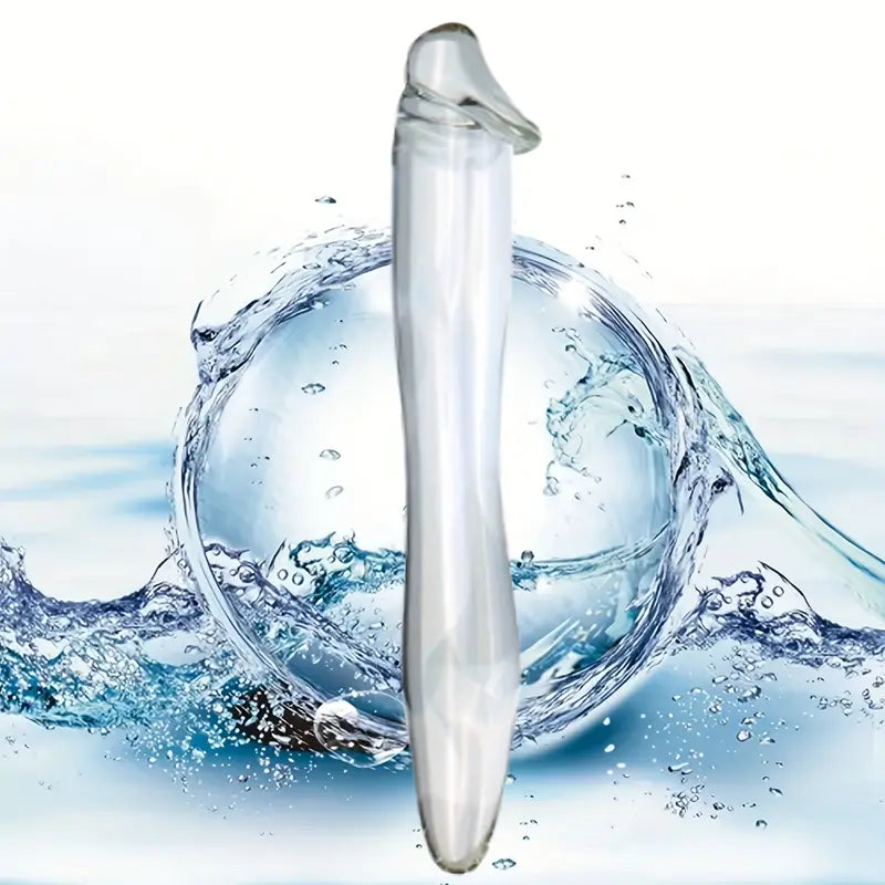 7.87in Double-Ended Anal Plug Dildo Crystal Glass Pleasure Wand Dildo