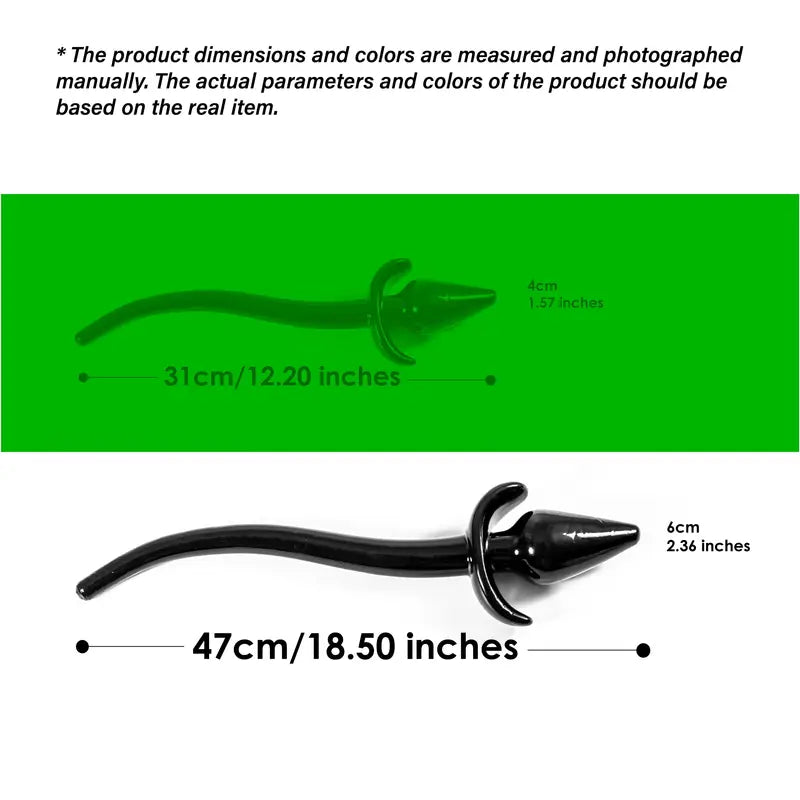 Sexual Disguise Dog Tail Anal Plug Double Head Dual Purpose Dog Tail