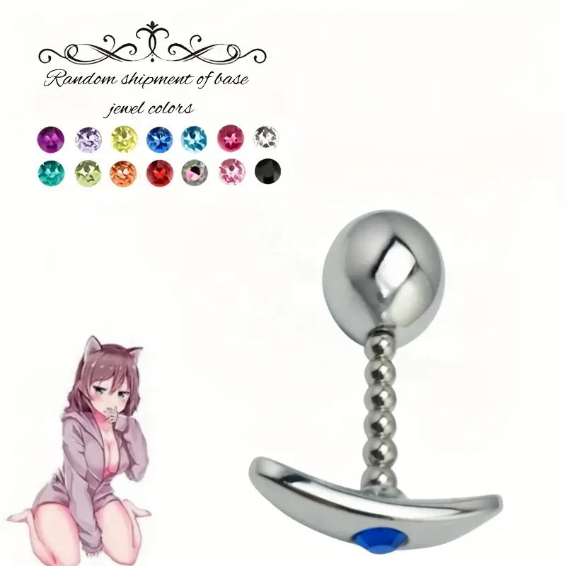 Metal Butt Plug Single Ball Butt Plug Anchor Type T-Shaped Base Base
