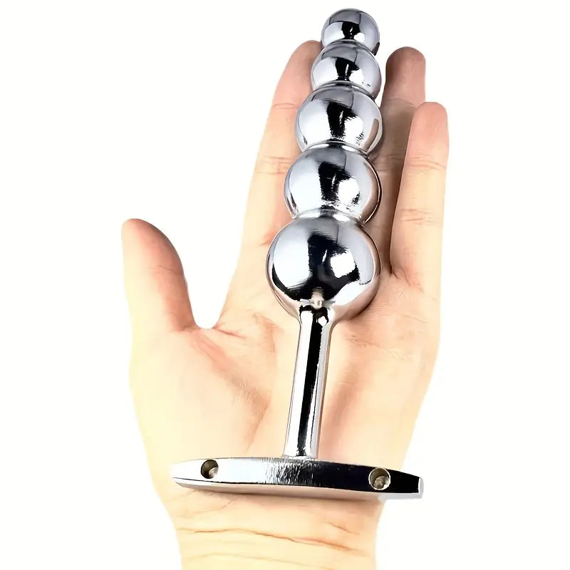 Big Metal Anal Plug Butt Beads Hook Five Balls SM Sex Toy For Women/Men
