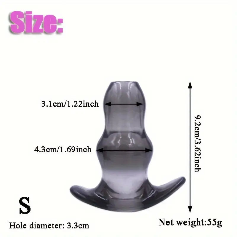 Silicone Hollow Anal Plug Prostate Massager Soft Speculum Anal Dilator
