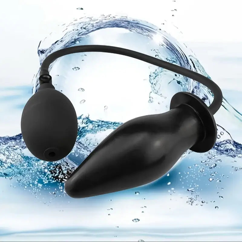 Inflatable Dildo Anal Plug With Pump SM Anal Plug Expansion Training