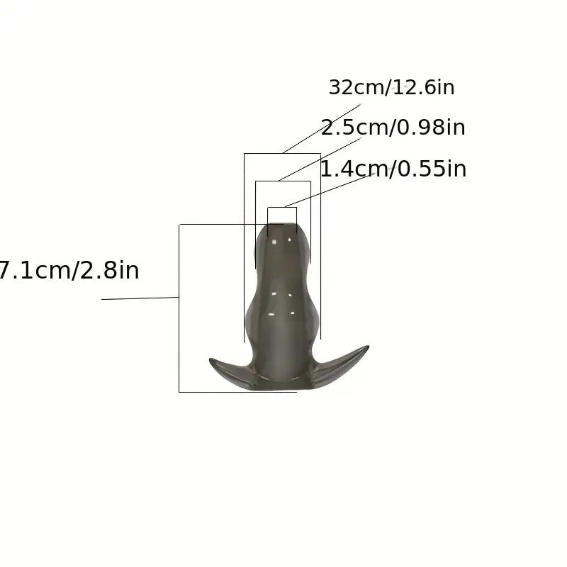 TPE Butt Plug Hollow Anal Dilators With Anchor Base Enema Toys