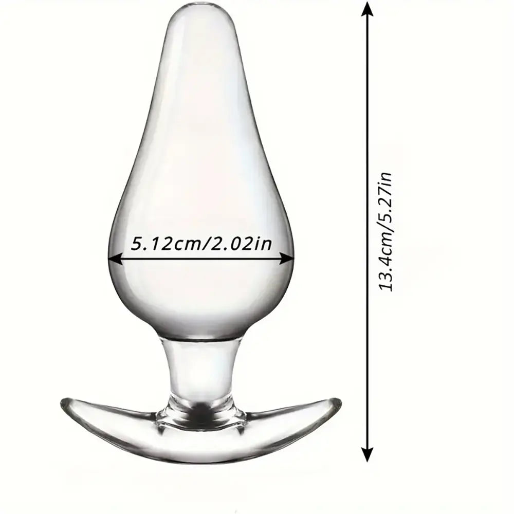 Crystal Glass Large Butt Plug Anal Trainer Bum Plug Anal Expander