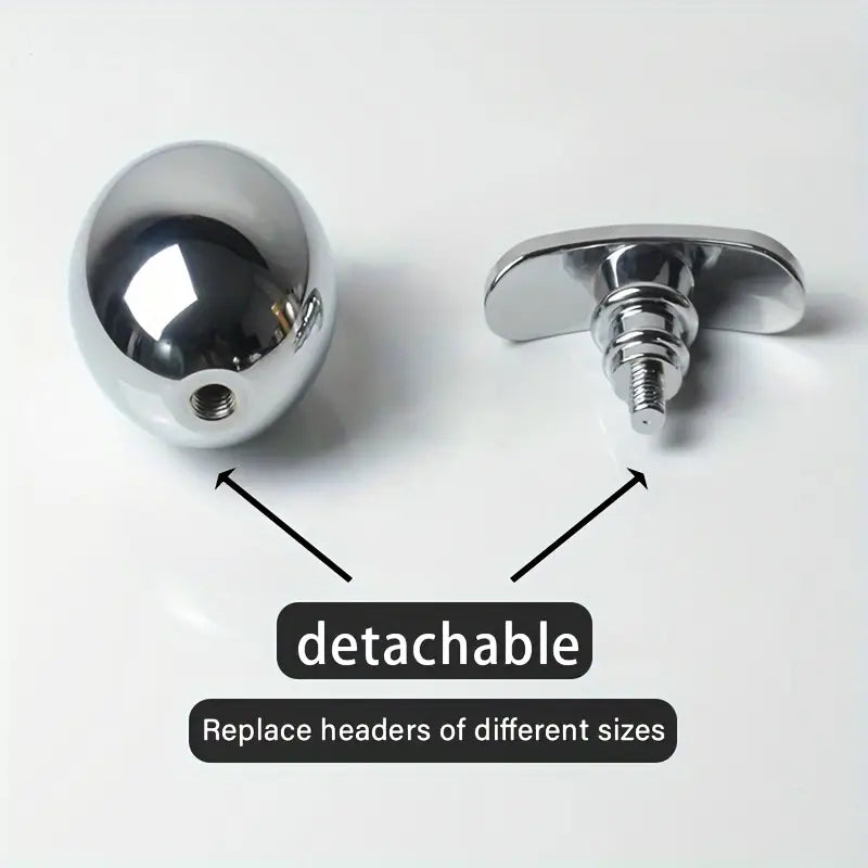 Premium Heavy Duty Metal Butt Plug Detachable G-Spot AV Massage Stick