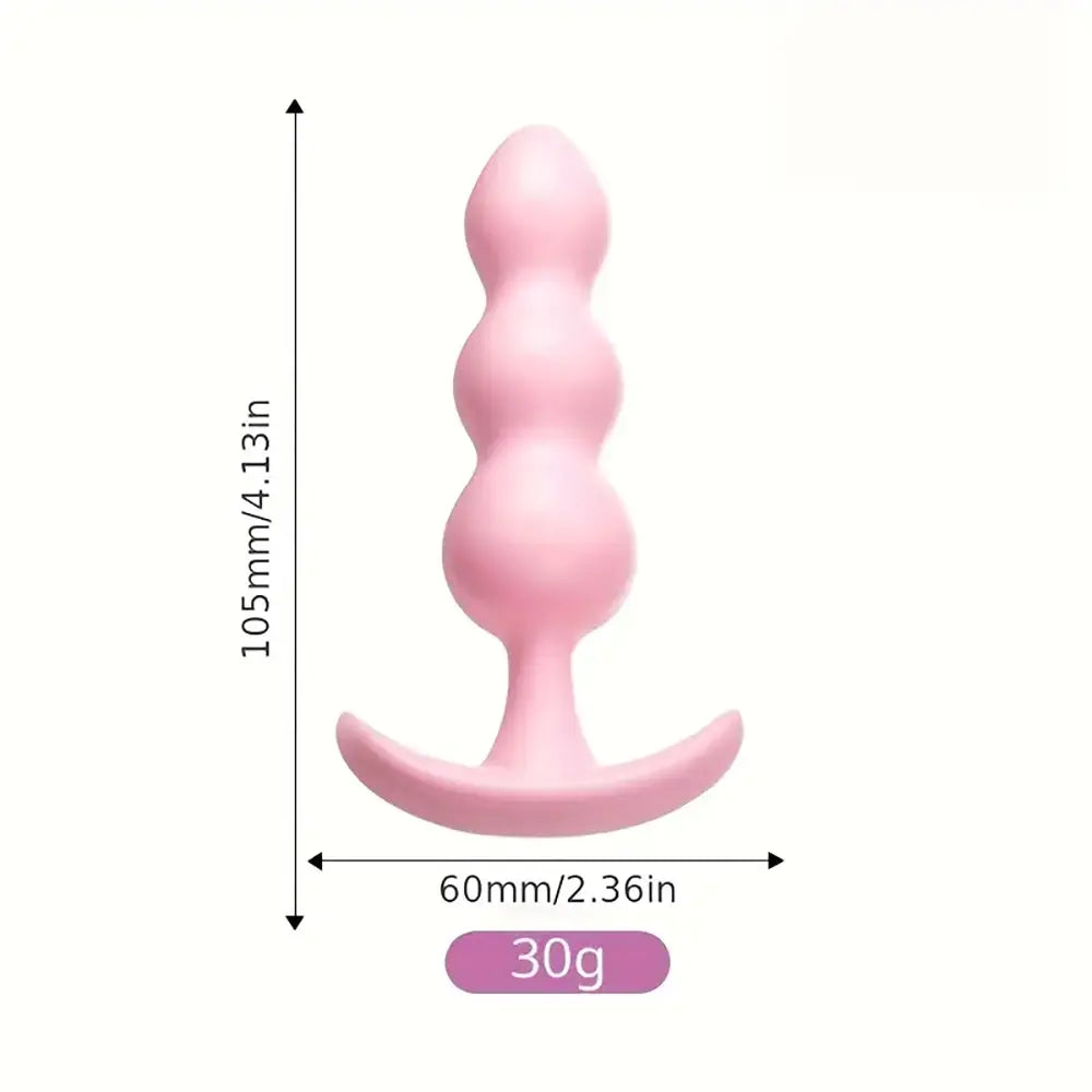Back Court Butt Plug Large Pull Beads TPE Material Adult Anal Toy