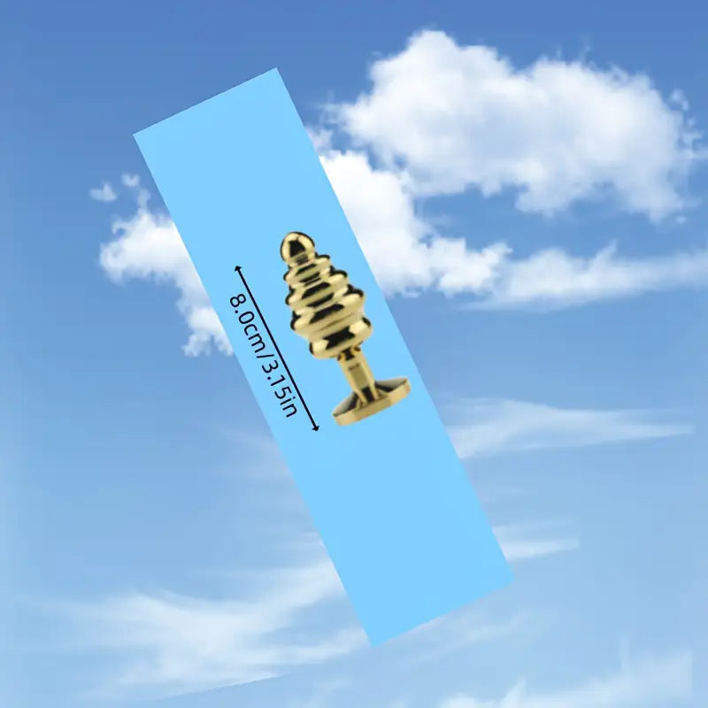 Metallic Anal Beads Threaded Rear Anal Sex Toy Wearable Metal Butt Plug