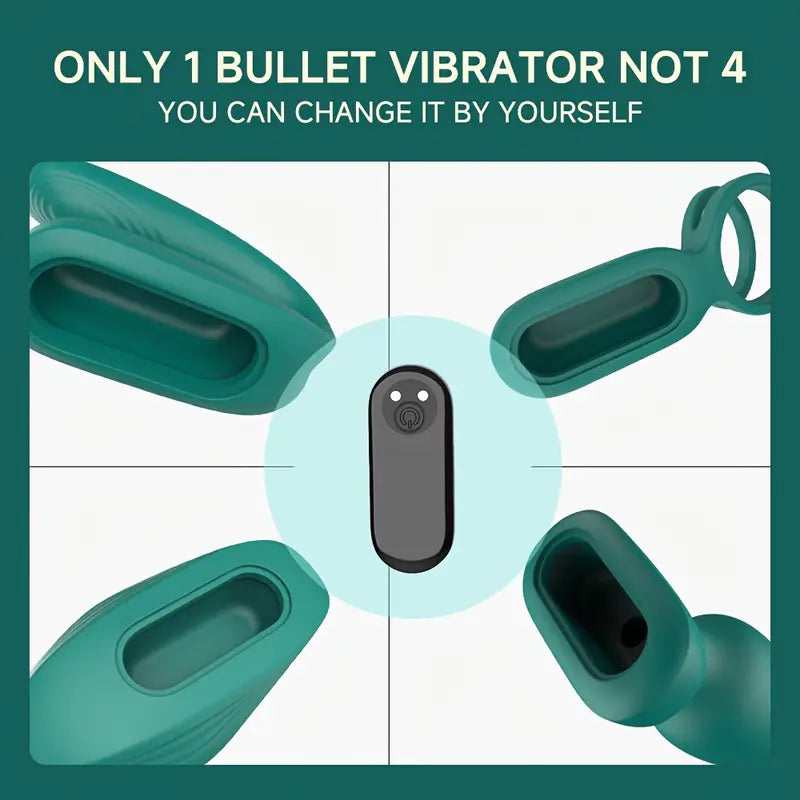 Couple-Vibrating Penis Ring Anal Plug Wearable Vibrator G Spot Vibrator