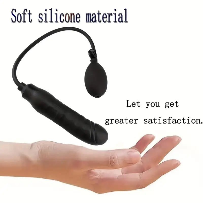 Inflatable Dildo Anal Plug With Pump SM Anal Plug Expansion Training