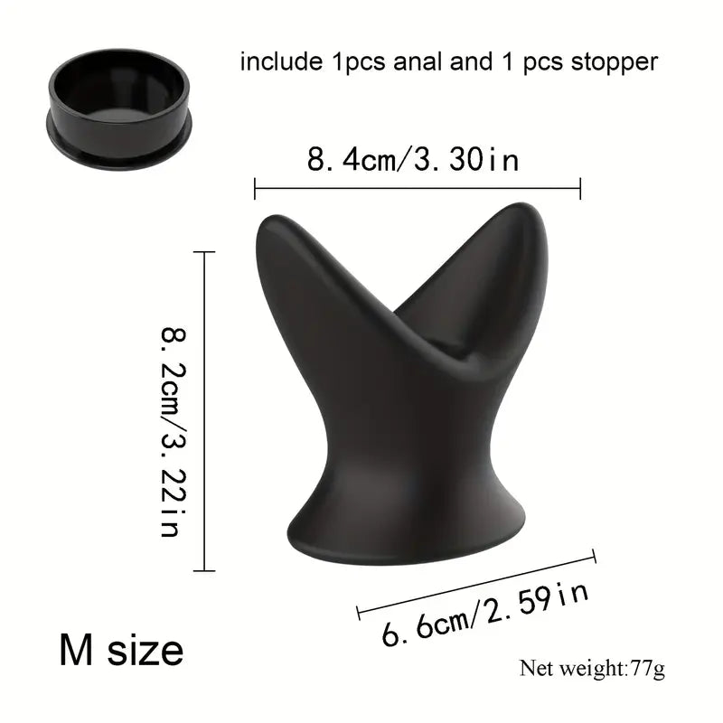 Silicone Hollow Anal Butt Plug Enema Cleaner Expansion Anal Dilator