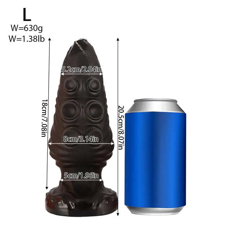 Black Octopus Anal Plug PVC Big Butt Plug Anal Sex Toy For Women