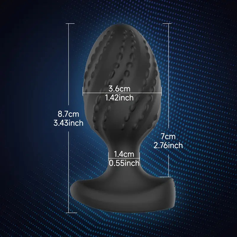 Silicone Anal Toy Butt Plug Training Kit With 9 Frequency Vibrating Anal Plug