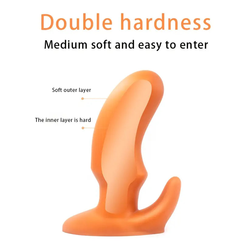 Liquid Silicone Anal Plug Double Hardness Unisex Intimate Play Plug
