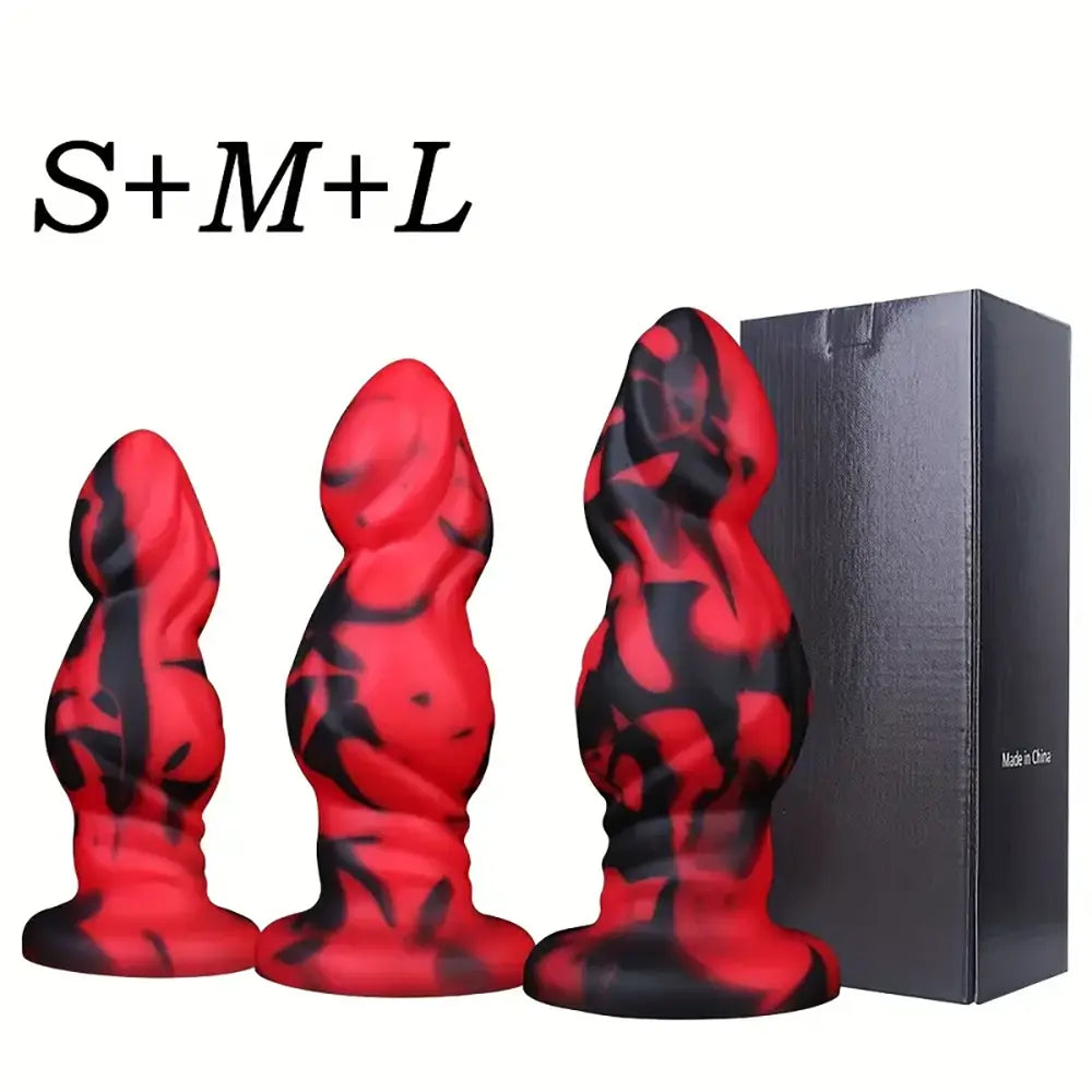 Silicone Anal Plug with Suction Cup Large Dildo Butt Plug For Beginners