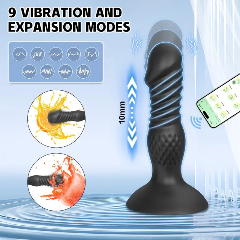 Wireless Extendable Butt Plug Rechargeable App Function Vibrating Anal Plug