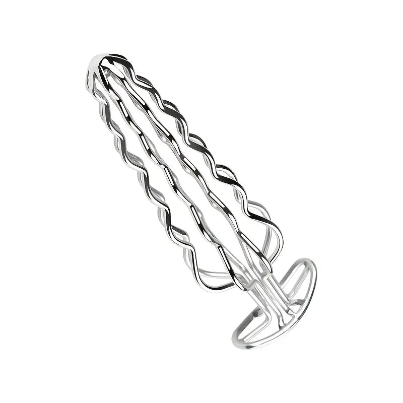 Elegant Metal Anal Plug With Hollow Design For Prostate Massage